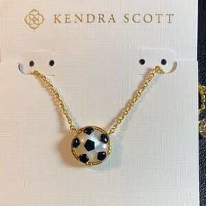 Kendra Scott Gold Soccer ball Pendant Necklace